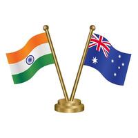 India and Australia table flag relation. vector