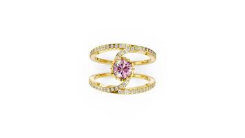 Sleek fashion ring spins in high-resolution 3D render. Ideal for showcase or product use. video