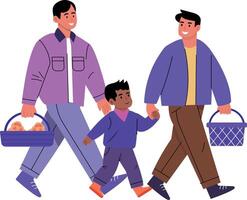 A flat style illustration showing gay patenting vector