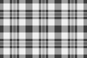 Fancy background pattern textile, plain seamless check . Vichy plaid tartan fabric texture in grey and white colors. vector