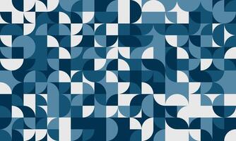 Abstract geometric pattern in cool blue tones. Modern, stylish design featuring circles and squares, ideal for backgrounds, websites, or textile prints. vector