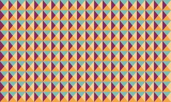 Retro geometric pattern featuring a seamless tessellation of triangles in muted orange, teal, and burgundy hues. Ideal for backgrounds, website design, textile prints, and packaging. vector