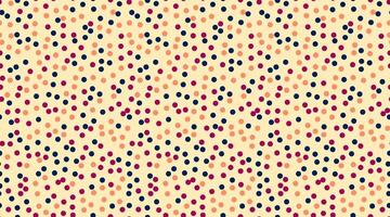 Abstract seamless pattern of multicolored dots on a pale yellow background. Ideal for textile design, website backgrounds, or vibrant branding. vector