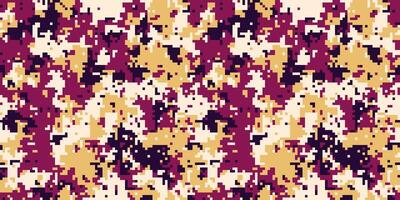 Abstract pixelated camouflage pattern in muted burgundy, beige, and cream tones. Perfect for fashion, textile design, or digital backgrounds. vector