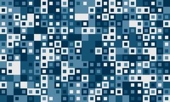 Abstract blue square pixel pattern. Modern geometric design ideal for tech, website backgrounds, or textile prints. Represents digital data, technology, or connectivity. vector