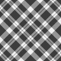 Sleek monochrome plaid pattern. Geometric design ideal for textiles, fashion, and web backgrounds. Elegant and versatile, this repeating texture evokes a sense of sophistication and timeless style. vector
