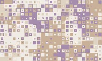 Abstract geometric background of varied sized squares in muted beige and purple tones. Ideal for website banners, presentations, or textile designs evokes feelings of calm and sophistication. vector