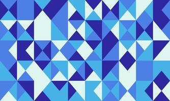 Abstract geometric pattern in cool blues and whites. A tessellated design of triangles and squares creates a modern, stylish backdrop ideal for presentations, websites, or print media. vector