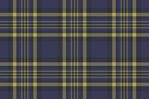 Elegant navy and gold plaid pattern. Perfect for textile design, website backgrounds, or apparel projects. This classic check design evokes sophistication and timeless style. vector
