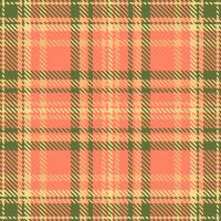Elegant coral and olive green plaid pattern. Perfect for textile design, fashion, home decor, or website backgrounds. Subtle texture adds depth and sophistication. vector
