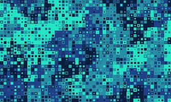 Abstract digital mosaic pattern. Teal and navy blue squares create a dynamic, techinspired design. Perfect for backgrounds, website banners, or presentations needing a modern, sophisticated feel. vector