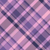 Elegant pink and purple plaid pattern. Perfect for textile design, fashion, or website backgrounds. This seamless texture evokes a sense of sophistication and subtle femininity. vector