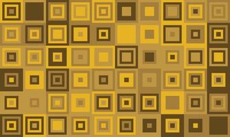 Abstract geometric pattern featuring a mosaic of nested squares in warm gold and brown tones. Ideal for backgrounds, website design, or textile prints. vector