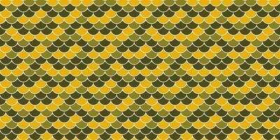 Abstract seamless pattern with overlapping scales in gold and olive green. Perfect for textile design, website backgrounds, or vibrant branding. Evokes nature, luxury, or a vintage aesthetic. vector