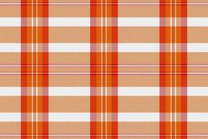 Vibrant orange and beige plaid pattern. Perfect for textile designs, website backgrounds, or autumnal themed projects. This seamless texture evokes warmth and a classic style. vector