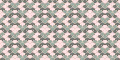 Elegant seamless pattern of overlapping scales in soft pink and sage green. Perfect for website backgrounds, textiles, and stationery. vector