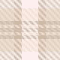Subtle beige and cream plaid pattern. Elegant texture ideal for textile design, website backgrounds, or fashion projects. Evokes feelings of warmth, calmness, and sophistication. vector