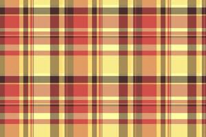Cross tartan pattern textile, sale fabric background plaid. Contour texture check seamless in red and dark colors. vector