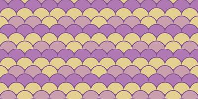 Elegant seamless pattern featuring overlapping scales in soft purple and beige tones. vector