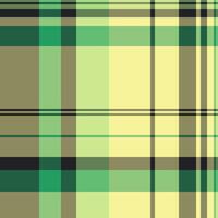 Thread pattern fabric , lined tartan texture check. Order background textile plaid seamless in yellow and green colors. vector
