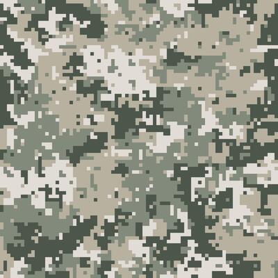 Abstract digital camouflage pattern. Versatile seamless texture in muted greens and beige tones. Ideal for backgrounds, textile designs, military or tactical themes.