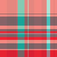 Mosaic check seamless, geometric textile tartan plaid. Part fabric texture background pattern in red and pastel colors. vector