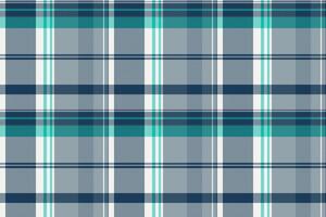 Luxurious pattern texture, minimal textile background fabric. Celtic tartan seamless check plaid in cyan and white colors. vector