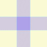 Strip seamless textile fabric, stitched plaid tartan pattern. Site background texture check in light goldenrod yellow and indigo colors. vector