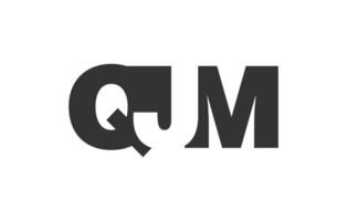 QJM logo design. Initial letter Q J M bold font style for tech startups, consulting, corporate branding. Creative company name, headlines typography identity, trendy logotype. vector