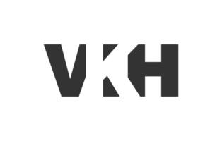 VKH logo design. Initial letter V K H bold font style for tech startups, consulting, corporate branding. Creative company name, headlines typography identity, trendy logotype. vector