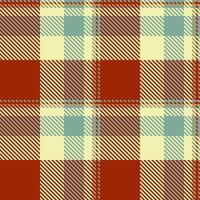 Professional textile texture , thin tartan plaid check. Christmas background fabric seamless pattern in red and light colors. vector