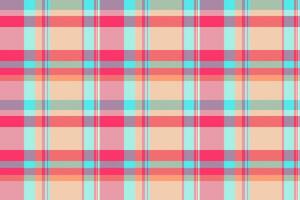 Cell background fabric textile, small tartan seamless pattern. Art texture check plaid in light yellow and red colors. vector
