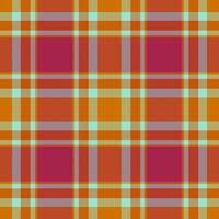 Other tartan pattern check, oilcloth fabric texture. Craft seamless textile background plaid in red and yellow colors. vector