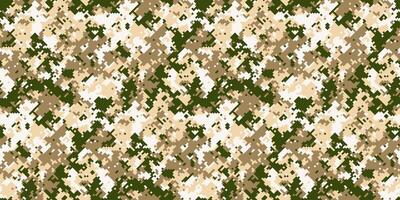 Abstract digital camouflage pattern. Neutral earth tones create a seamless texture ideal for backgrounds, textiles, and militaryinspired designs. vector