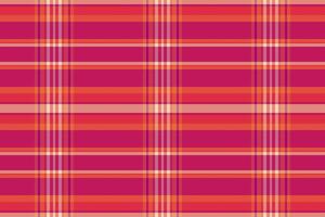 Handkerchief pattern tartan fabric, suite texture check . Revival textile plaid background seamless in red and pink colors. vector
