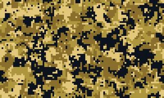 Abstract digital camouflage pattern. Versatile design featuring earthy tones of beige, brown, and black. Ideal for backgrounds, textures, or fashion design. vector
