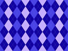 Stylish argyle pattern in shades of blue and purple. Perfect for backgrounds, textiles, fashion, and website design. This geometric design offers a sophisticated and timeless aesthetic. vector