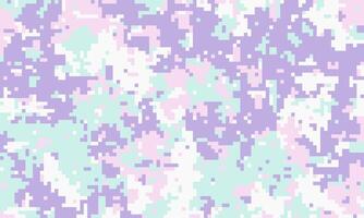 Sweet pastel pixel camo pattern. Perfect for fashion, textiles, digital design, and playful branding. This soft, abstract camouflage design offers a unique and trendy aesthetic. vector