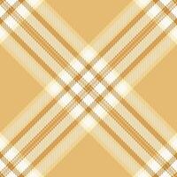 Summer plaid tartan fabric, glen check background texture. Multicolored pattern textile seamless in amber and sea shell colors. vector