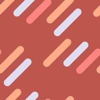 Abstract geometric pattern featuring pasteltoned rounded rectangles on a terracotta background. vector