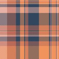 Stylish autumnal plaid pattern in warm peach, dusty rose, and navy. Perfect for textile design, fashion, fallthemed projects, and website backgrounds. vector