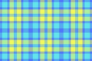 Vibrant pastel plaid pattern in cheerful blue, yellow, and green hues. Ideal for textile design, website backgrounds, or crafting projects. vector