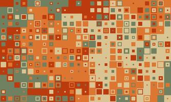 Abstract geometric pattern with warmtoned squares, ideal for backgrounds, textures, or modern design projects. Evokes feelings of warmth, energy, and complexity. vector