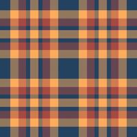 Infinity background pattern tartan, deep textile texture check. Rural seamless fabric plaid in orange and cyan colors. vector