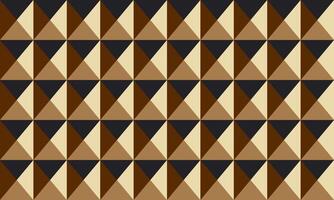 Abstract geometric pattern featuring a tessellation of brown and beige triangles, creating an illusion of depth and texture. vector