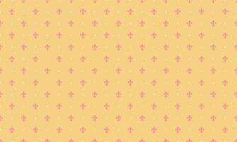 Elegant pastel pink and yellow fleurdelis pattern. Perfect for textile design, wallpaper, website backgrounds, or any project needing a touch of vintage charm and subtle sophistication. vector