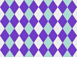 Vibrant purple, mint green white argyle diamond pattern. Perfect for backgrounds, textiles, website design, and playful branding. vector