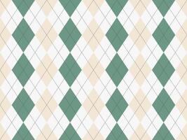 Elegant argyle pattern in muted greens and creams. Perfect for adding a touch of classic sophistication to websites, presentations, or print projects. vector
