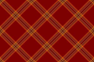 Choose texture tartan fabric, birthday card seamless check . Summer background plaid textile pattern in maroon and orange colors. vector