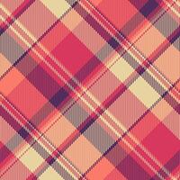 Collage seamless plaid , kilt fabric texture check. Back to school textile background pattern tartan in red and amber colors. vector